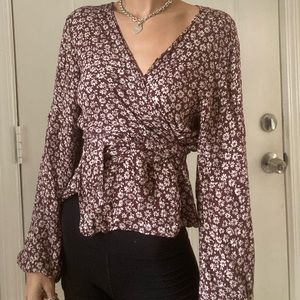 Mahina Flower Tie Long Sleeve top